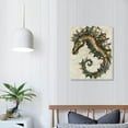 thumbnail image 4 of Lingy  Bathroom Decor Canvas Wall Art Ocean Theme Canvas Prints Sea Animal Seashell Seahorse Starfish Decor Pictures Livingroom Posters Each (Small), 4 of 5