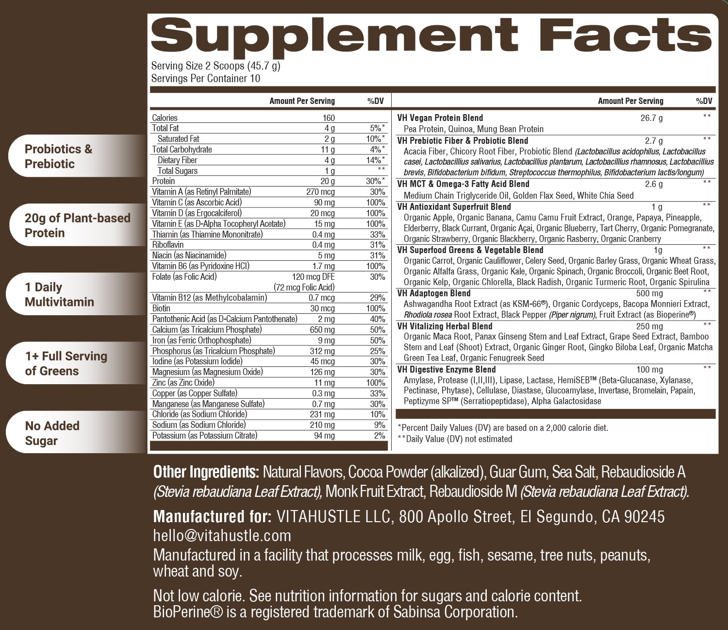 (2 pack) One Superfood Protein, 20g Plant Protein, Chocolate, 10 Servings