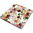 thumbnail image 2 of Watercolor Ethnic Boho Floral Mouse Pad Pink Vivid Flowers Rectangle Desk Decor Ideal for School Supplies, Office Accessories, and Cubicle Decor Burgundy and Pink Floral Design, 2 of 4