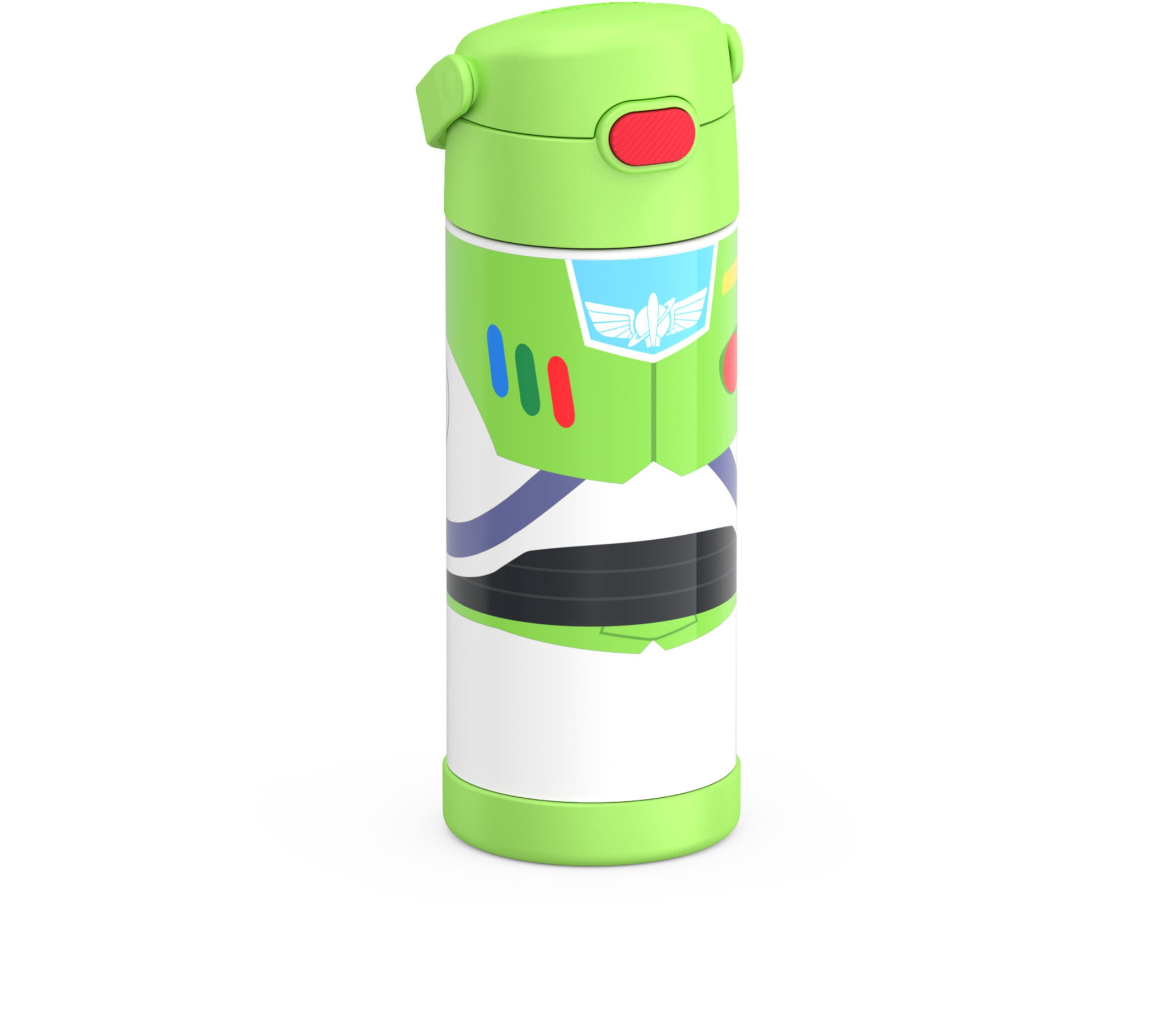 Thermos Stainless Steel Vacuum Insulated FUNtainer Bottle with Covered Straw, Dishwasher Safe, Leak-Proof, Toy Story Buzz, 14oz