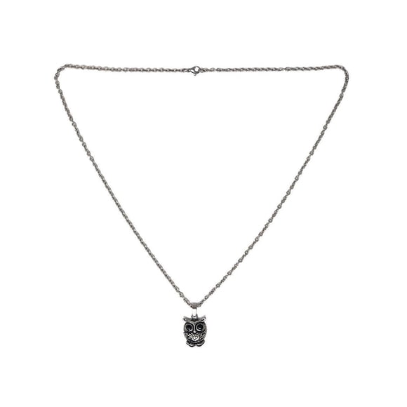COLLAR DE BUHO SAROSA C. LUX DE ACERO INOXIDABLE