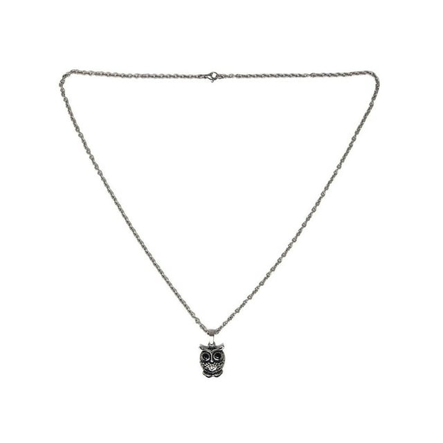 COLLAR DE BUHO SAROSA C. LUX DE ACERO INOXIDABLE