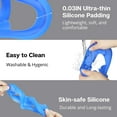 thumbnail image 3 of Silicone Cover Set for Oculus Quest 2 Meta Quest 2 Controller Protector Blue, Anti-Throw Strap, Silicone VR Face Cover, Protective Lens Cover, VR Headset Skin Shell Accessories for oculus quest 2, 3 of 8