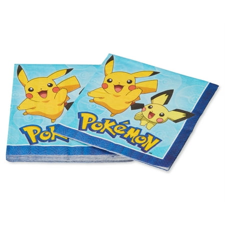 American Greetings Pokemon Party Supplies Paper Lunch Napkins, 16-Count