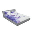thumbnail image 2 of Ambesonne Flower Fitted Sheet & Pillow Sham Set, Abstract Modern Water, Queen, Lilac and Pink, 2 of 2
