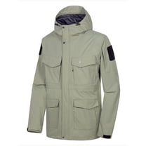 Little Donkey Andy Men's Waterproof Work Rain Jacket 12 Pockets Lightweight Outdoor Hiking Windbreaker Rain Coat Size L