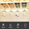 thumbnail image 2 of Shisuyan 1Pcs Hanging Goblet Rack Golden Aluminum Alloy Vintage Inverted Design Home Use Bar Use, 2 of 8
