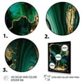 thumbnail image 3 of Designart Abstract Geode Marble Green And Blue I Canvas Wall Art, 3 of 5