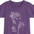 thumbnail image 3 of Disney Frozen 2 - Elsa Outlined Sketch - Toddler & Youth Girls Short Sleeve Graphic T-Shirt, 3 of 5
