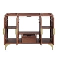 thumbnail image 4 of Pemberly Row 48" Solid Mango Wood Bathroom Vanity Cabinet in Walnut, 4 of 7