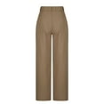 thumbnail image 6 of LLYwey Womens Pants Fashion Women Elastic Waist Slim Fits Casual High Waist Loose Wide Suit Pants Dress Pants Female Long Pant Style H2275 Khaki L, 6 of 6
