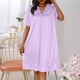 thumbnail image 1 of Camisones cortos para mujer, lencería, ropa de dormir, pijamas holgados de color liso, vestidos de mujer, 1 of 4