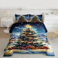 thumbnail image 2 of Manfei Dreamy Christmas Festival Bedding Comforter Set for Kids, Glitter Xmas Tree Twin Comforter Sets, Fairy Tale Reversible Bedding Set, Super Cozy Room Decor, 2-Piece, 2 of 8