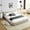 Beige, variant on Modern Queen Platform Bed with Headboard / Add Contemporary Look to Bedroom