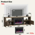 thumbnail image 6 of Bestier 71" Fireplace TV Stand for TVs up to 75" LED Entertainment Center with 23" Remote Control Electric Fireplace, Pinewood, 6 of 12