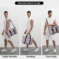 thumbnail image 4 of Rocae Strawberries for Travel Shoulder Bag Top Handle Handbag with Yoga Mat Buckle for Gym, Work, Travel, 4 of 7