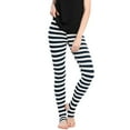thumbnail image 2 of DARING DIVA High Waist Elastic Waistband Stirrup Pant XS Dark Blue-Stripe, 2 of 7