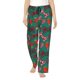 thumbnail image 1 of Balery red and green bow tie Pantalones de pijama para mujer, pijamas ultraligeros, pantalones de estar por casa-Small, 1 of 6