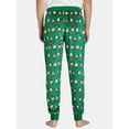 thumbnail image 3 of Holiday Time Men's Christmas Fleece Jogger Sleep Pants, Dog Print Knit Pajama Bottoms, Sizes S-3XL, 3 of 5