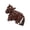 brown, variant on Women Horse Shape Crossbody Bag PU Leather Funny Cartoon Shoulder Bags Ladies Rivet Purse Handbag
