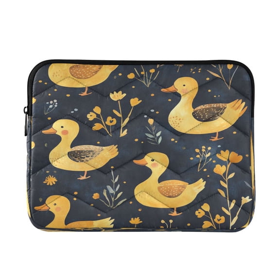 WOBOGO Yellow Ducks Laptop Sleeve 13.4 inch Lightweight Zipper Design Soft Padded Protection Against Scratches and Impacts