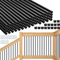thumbnail image 1 of HTWAVE Lot de 101 Balustres de Terrasse en Aluminium de 36 Pouces, Barreaux Ronds Noirs pour Rambarde de Terrasse, Balustres de Terrasse en Métal Creux de 3/4 Pouces de Diamètre avec Vis pour Rambarde, Clôture, Porche, Escalier, Barreaux d'Escalier, 1 of 4