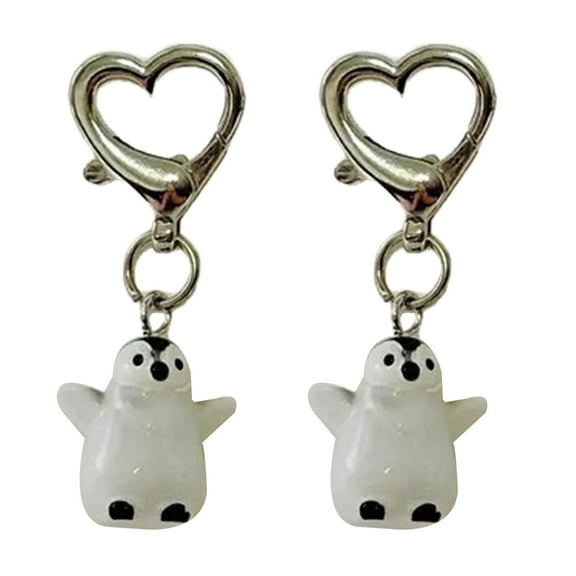 RYUJNDK Elegant Charm 3D Penguins Keychain Sturdy Resin Fashion Accessory for Couples and Lovers Gifts Ideas