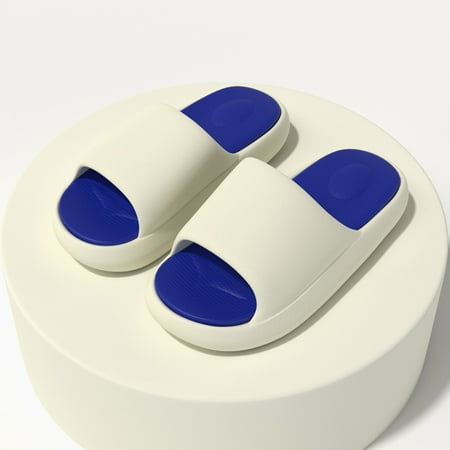 

NEGJ Ladies Couple Shoes Non Slip Novelty Open Toe Slippers Summer Home Bathroom Platform Slippers