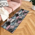 thumbnail image 4 of Corridor Stone Patterned Carpet 3D Pebble Pattern Entrance Carpet Washable Carpet Bathroom Stone Patterned Floor Mat Bedroom Long Bedside Mat Kitchen Floor Mat Throw Blanket Set Possum Blanket Lap, 4 of 5