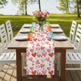 thumbnail image 4 of Table Runners 72 Inches Long Dress Scarves, Valentine's Day Farmhouse Kitchen Table Runner, Coffee Tablerunners, Colorful Heart Love Modern Minimalist 18x72 Inch, 4 of 9