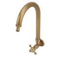 thumbnail image 4 of Outdoor Kitchen Sink Faucet, 360 Degree Rotation Single Cold Water Garden Outdoor Faucet, Antique In Wall Frost Crack Prevention Flexible Neck Laundry Room Tap Bar Faucet Tap, 4 of 8