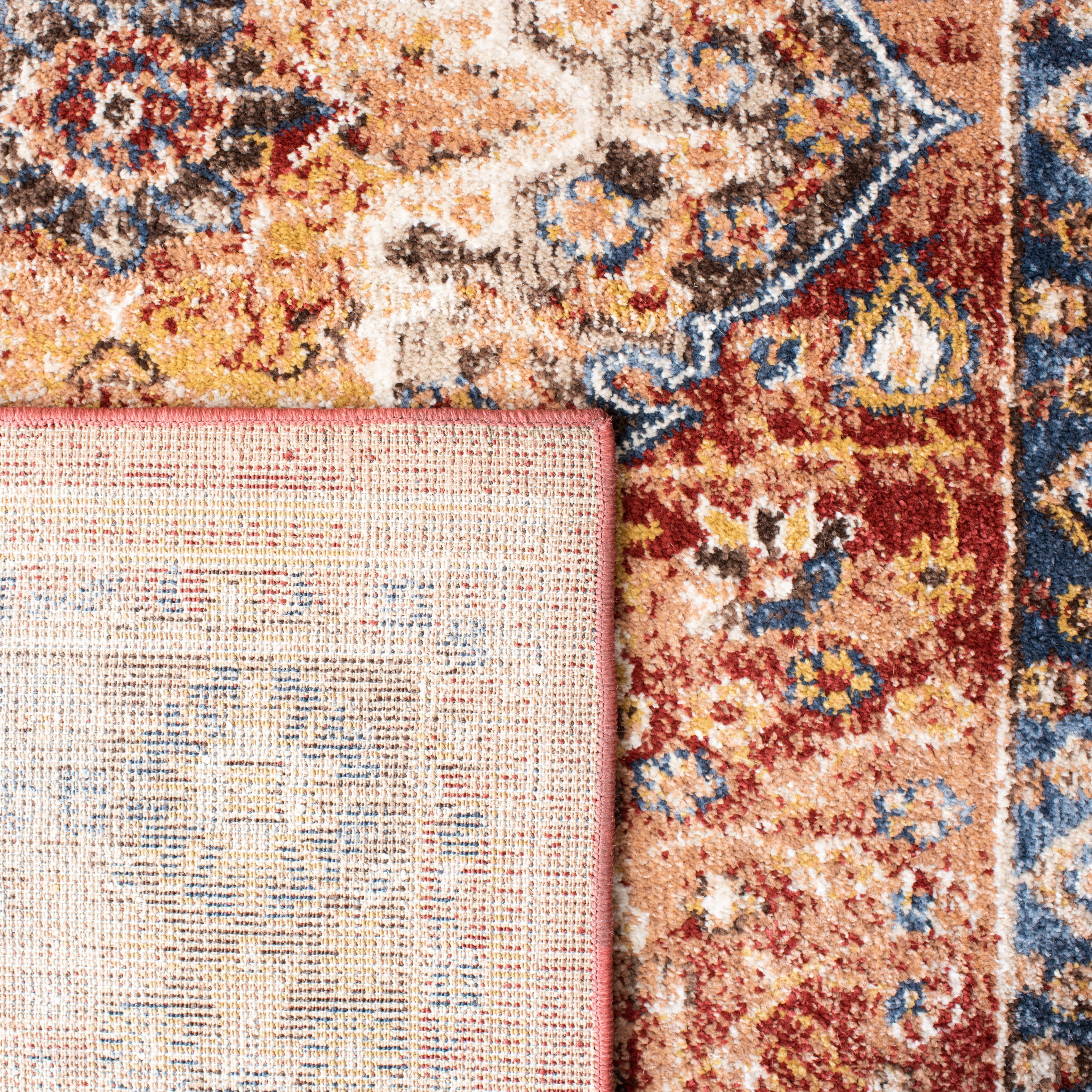 SAFAVIEH Bijar Rhona Oriental Area Rug, Rust/Brown, 6'7" x 6'7" Round