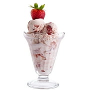 Madison 7.5 Ounce Glass Footed Ice Cream Classic Sundae Style Cups, For Sundaes, Milkshakes, Ices, Desserts, and More, Set of 12, 3.8 x 5