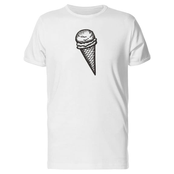 Hand Drawing Of An Ice Cream Tee Men's -Image by Shutterstock