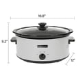 thumbnail image 5 of Homecookin 8qt White Manual Slow Cooker with Black Classic Ceramic Inner Liner, Non-Stick Pot for Dishwasher Safe, 5 of 5
