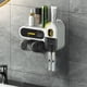 thumbnail image 2 of Fiudx Portacepillos de Pared, Dispensador Automático de Pasta de Dientes, 4 Ranuras, Organizador de Baño Multifuncional, Fácil Instalación, Blanco, 26 X 23 X 9 Cm, 2 of 7