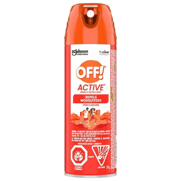 OFF! Active Insect Repellent, Sweat Resistant Bug Spray for Up to 5 Hours of Protection, 170g