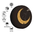 thumbnail image 6 of DouZhe Waterproof Spare Tire Cover, Cartoon Cat Moon Sky Prints Adjustable Wheel Covers Fit for Jeep Trailer RV SUV Car, 17 inch, 6 of 7