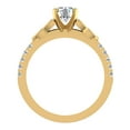 thumbnail image 4 of 0.90 ct tw Art Deco Trinity Knot Solitaire Wedding Ring 14K Gold (G,I1), 4 of 6