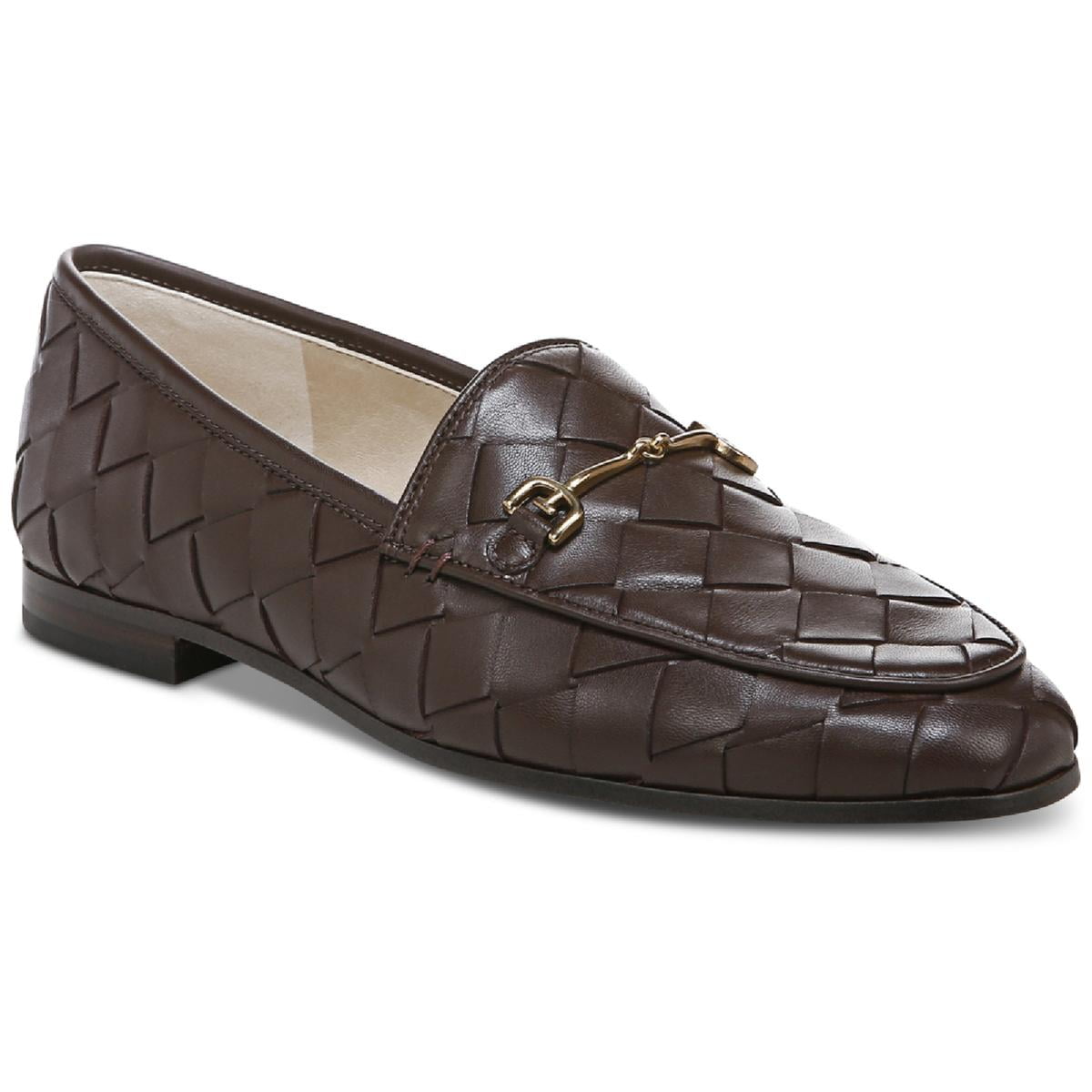 Sam Edelman Womens Loraine Woven Leather Slip On Loafers - Walmart.com