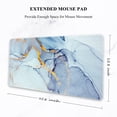 thumbnail image 4 of Extended Mouse Pad, XXL Gaming Mouse Pads, Large Big Mousepad Laptop Computer Keyboard Mat Desk Pad with Non-Slip Base Stitched Edge for Gaming Office, 35.5 x 15.7 inch, Blue Marble Print, 4 of 6