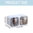 thumbnail image 3 of MOPOOR 3 Grids Clear Seasoning Box, Seasoning Storage Container Rack Combo Set with Removable Cruet Jars for Spice Salt Sugar, Wall Mount Rack Stackable Cruet Condiment Containers Storage Rack, 3 of 8