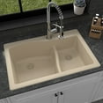 thumbnail image 3 of Karran Usa Qt-630 Quartz Qt 33" Drop In Double Basin Quartz Composite Kitchen Sink - Beige, 3 of 5