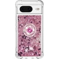 thumbnail image 7 of for Google Pixel 8 Luxury Glitter Case for Women Girls, Sparkle Flowing Clear Quicksand Soft TPU Liquid Case Cover with Bling Diamond Ring for Pixel 8 -Rose Gold, 7 of 7