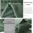 thumbnail image 5 of 7 Pieces King Size Comforter Set, Dark Green Bed in a Bag Tufted Boho Shabby Chic Comforter and Sheet Set, Soft Microfiber Lightweight Bedding Set for All Season (Dark Green, King), 5 of 8