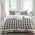 thumbnail image 2 of Farmhouse Bedding 3 Piece Duvet Cover Set Twin Size, American Country Star Barn Black Plaid Berry Soft Microfiber Comforter Cover with Zipper Closure & Pillowcases, FadeResistant Quilt Cover, 2 of 9