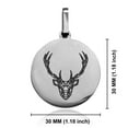 thumbnail image 2 of Stainless Steel Geometric Polygon Deer Animal Round Medallion Pendant Necklace, 2 of 3