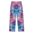 thumbnail image 2 of FORMRS Kids Pajama Pants with Pockets Size 6-8Y Boys Lounge Sleep Bottoms, Watercolor Blue Marble Pattern, 2 of 8