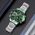 thumbnail image 4 of Reloj de cuarzo digital para negocios, para hombres y mujeres, con correa de acero inoxidable, resistente al agua hasta 30 metros, función de fecha y alarma, elegante reloj de pulsera formal., 4 of 9