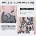 thumbnail image 6 of Golden Retriever and Pioneer Flower Apron-Garden Aprons for Women with Pockets-Cotton Linen Waterproof Kitchen Cooking Gardening Aprons Adjustable for Kitchen,Cooking,BBQ and Salon 33x27 Inch, 6 of 7